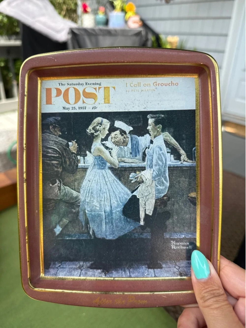 Vintage Daher Norman Rockwell “After the Prom” Metal Tray | Saturday Evening